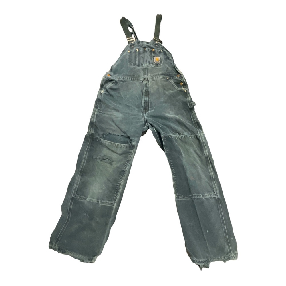 Vintage Carhartt Double Knee Unlined Duck Bib Overalls